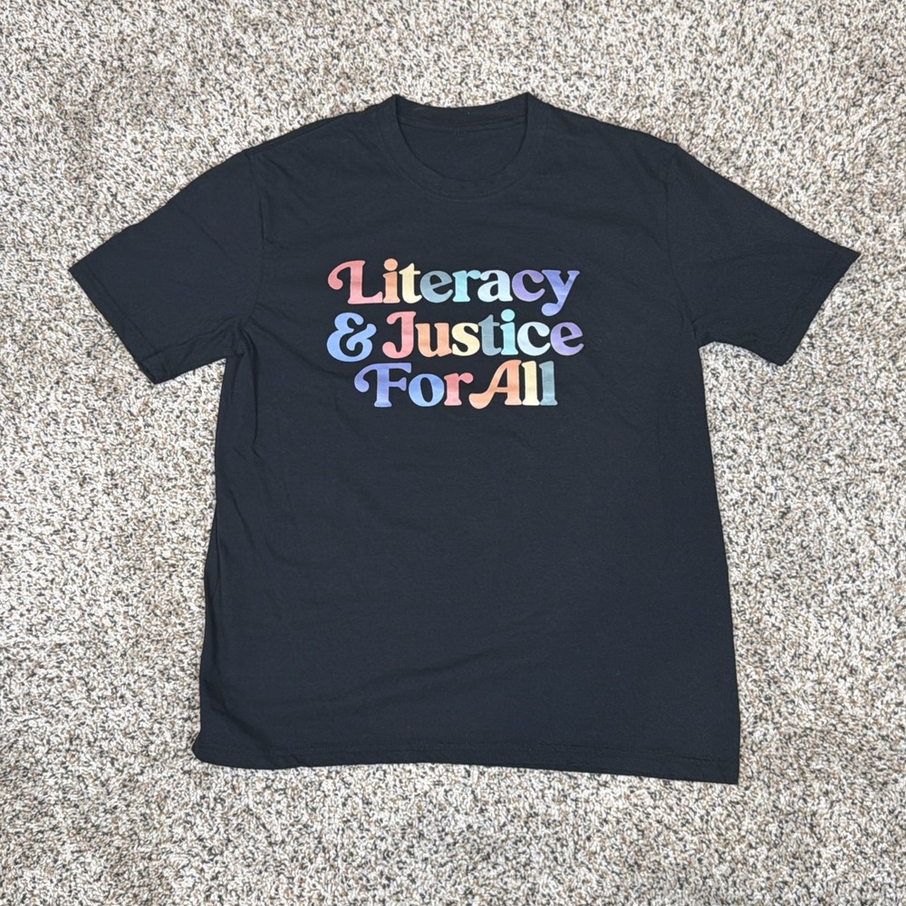 Literacy and Justice for All Stop Book Banning Unisex T-Shirt